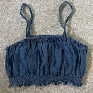 AE DENIM CROP TOP - NEW W/TAGS